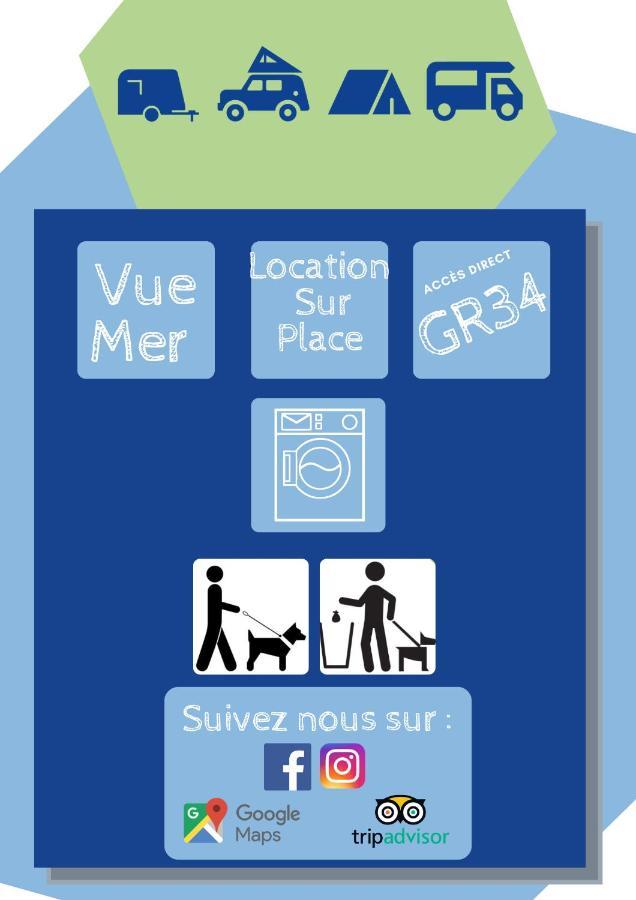 Tente 3 Chambres, Petit Camping Familial Vue Mer Plestin-les-Grèves Exterior foto